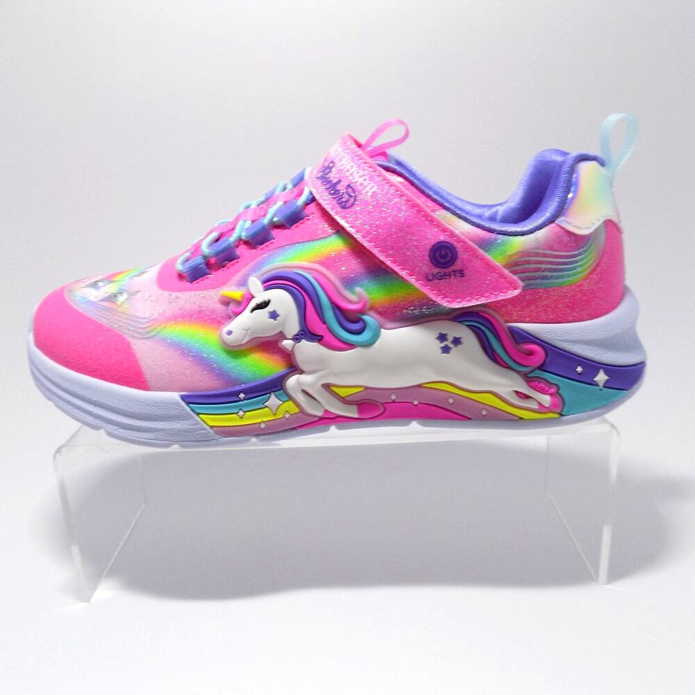 Skechers Unicorn Chaser Light-Up Girls Sneaker - Kids Size 3